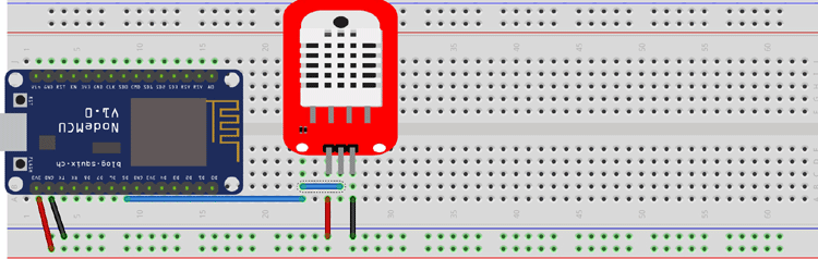 Interfacing DHT22 with ESP8266