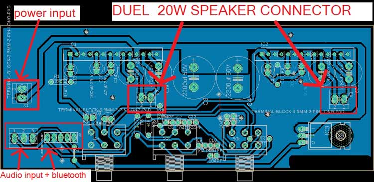 High Power La4440 Double Ic Stereo Audio Amplifier Circuit With Bass And Treble Control