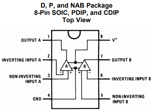 LM358 Pin Diagram