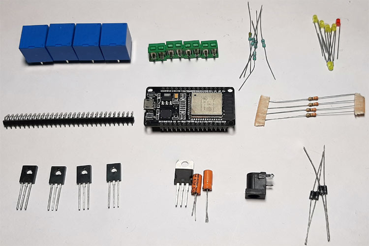Materials Required for ESP32 Touch Controlled Circuit 