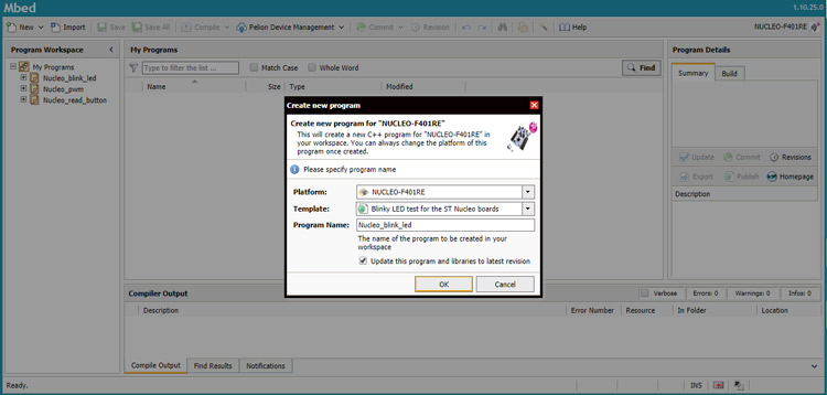 nucleo f401re example code