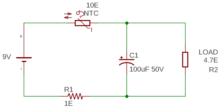 Inrush Current Limiter Circuit using NTC Thermistor