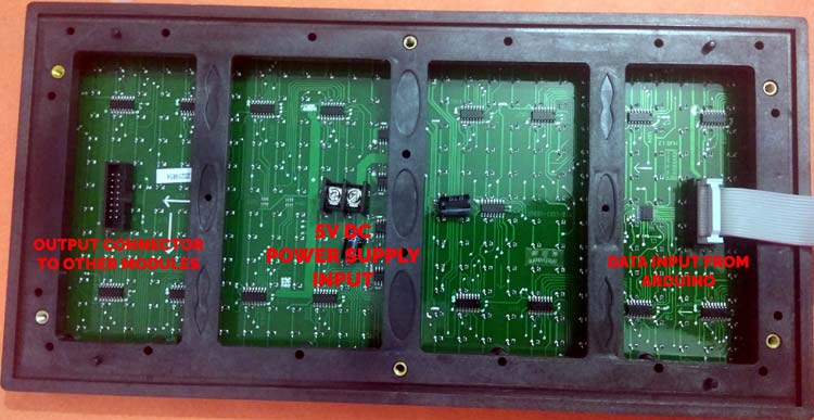 LED Display Board using P10 LED Matrix Display and Arduino