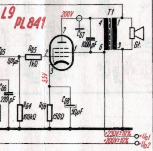 PL841 Vacuum Tube Circuit