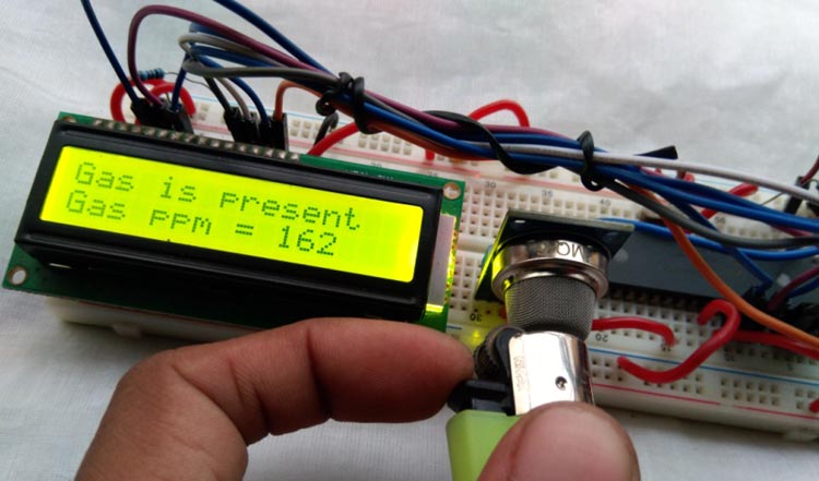 Gas Detection and PPM Measurement using PIC Microcontroller and MQ Gas Sensors