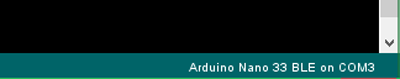Arduino IDE for Arduino Nano 33 BLE sense