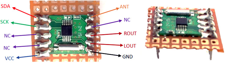 Module Récepteur Radio FM Stéréo I2C pour les applications à basse tension  comme Arduino ou Rasp