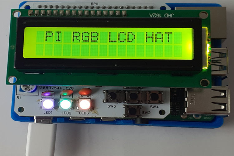 Raspberry Pi RGB LCD HAT Working