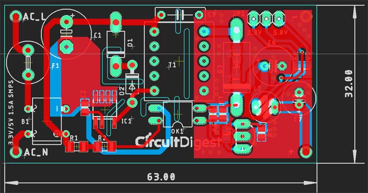 Pcb smps 1w efc031e ifc130 ifc230 схема