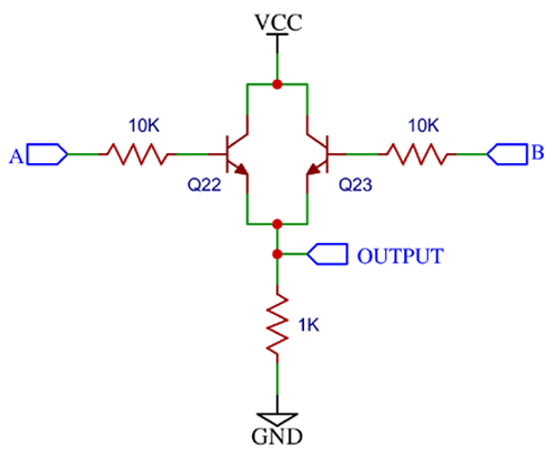 Schematic Diagram of Simple OR Gate