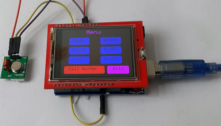 Arduino Based Smart Restaurant Menu Ordering System Transmitter