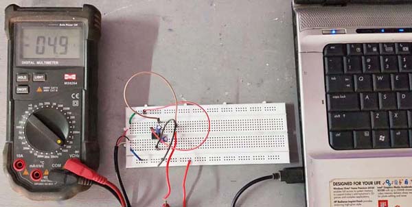 Testing Setup for 5V Dual Power Supply