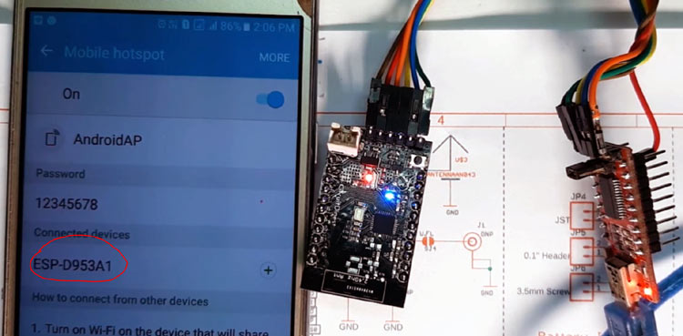 Testing Webserver Sketch on ESP8285