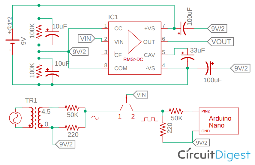 Rms to dc converter схема