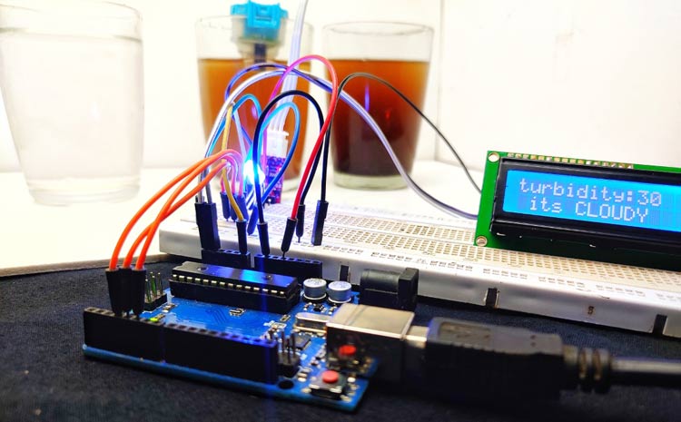 Measuring Turbidity of Water using Arduino and Turbidity Sensor 