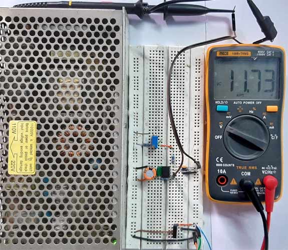 Voltage to Frequency Converter Circuit Testing