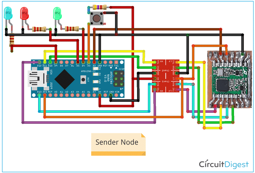 Wireless Communication Sender Circuit Diagram