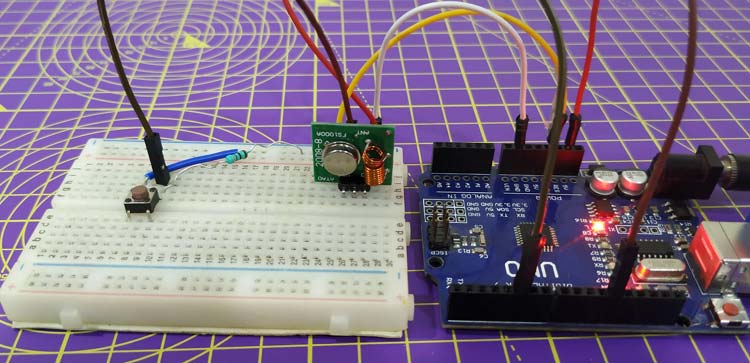 Wireless Doorbell using Arduino - Hardware Setup