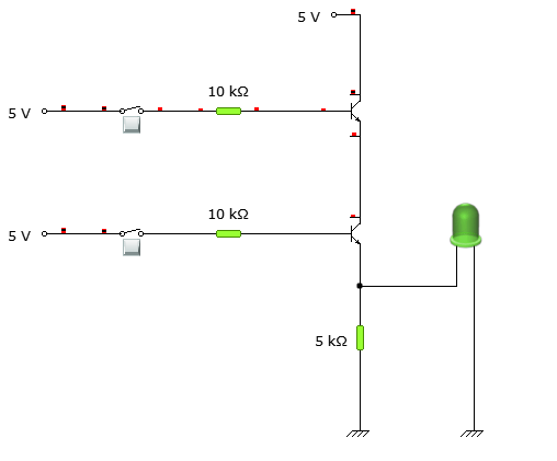 logic gates circuits using transistors