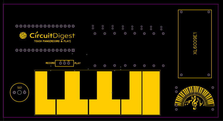 Arduino based Piano PCB Board