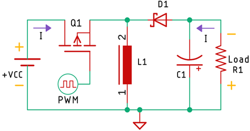 1: Ideal Boost Converter Circuit