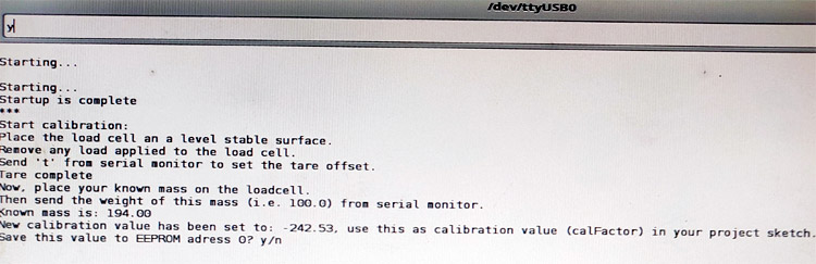 Code for Arduino Weighing Machine 