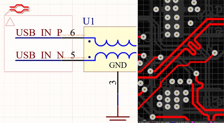 Differential Pair Routing Example