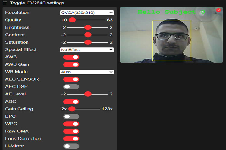 ESP32-CAM Face Recognition 