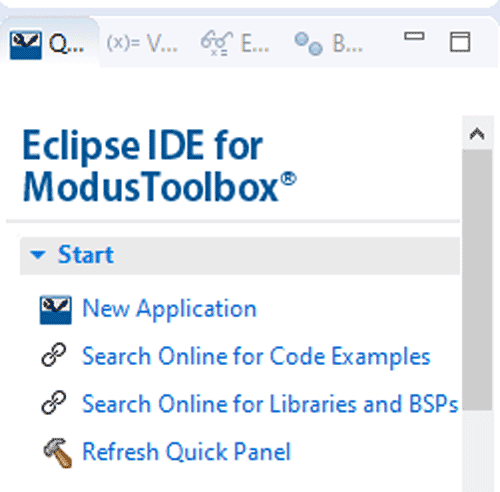 Eclipse IDE for ModusToolbox
