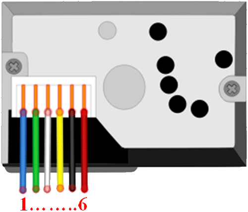 GP2Y1014AU0F Sensor Pinout 