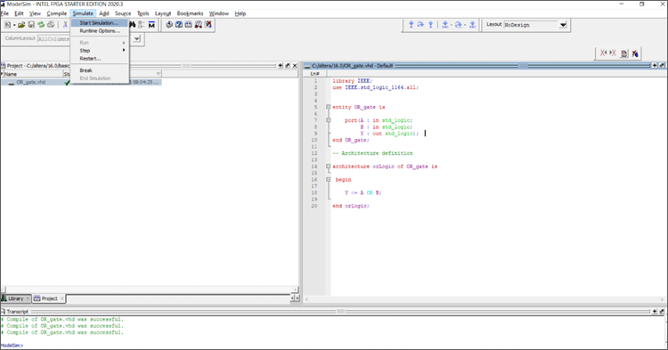 How to Compile Code on ModelSim