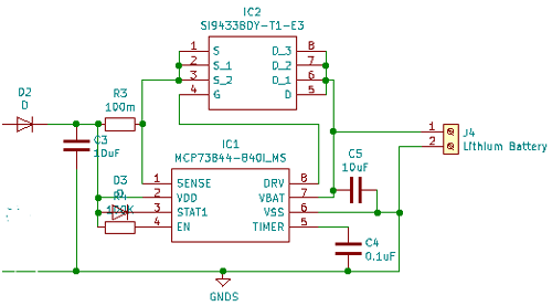 MCP73844 Application Circuit