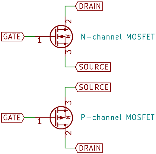 Simple Mosfet Switching Circuit How To Turn On Turn Off N Channel And P Channel Mosfets