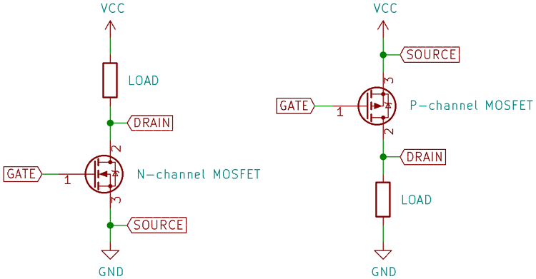 N channel mosfet схема