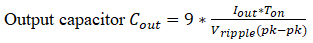 Output Capacitor Formula