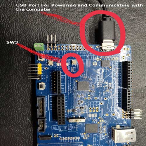 PSoC6 Development kit Connection