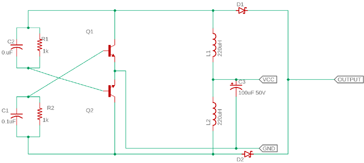 push pull converter pspice student