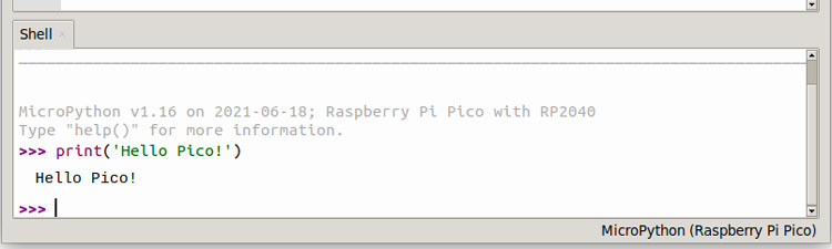 Raspberry Pi Pico’s MicroPython REPL interactive shell