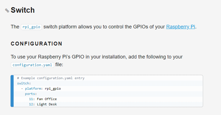 Raspberry Pi GPIO Configuration