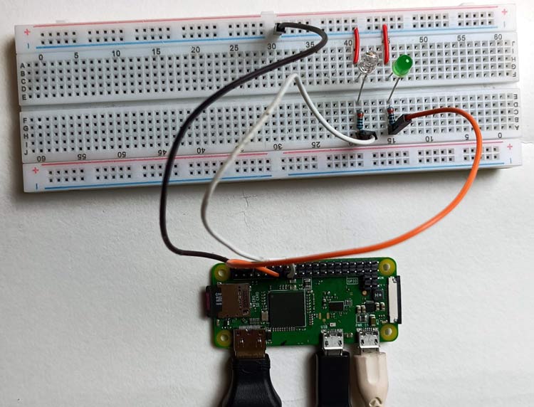 LED Control using Raspberry Pi Zero 