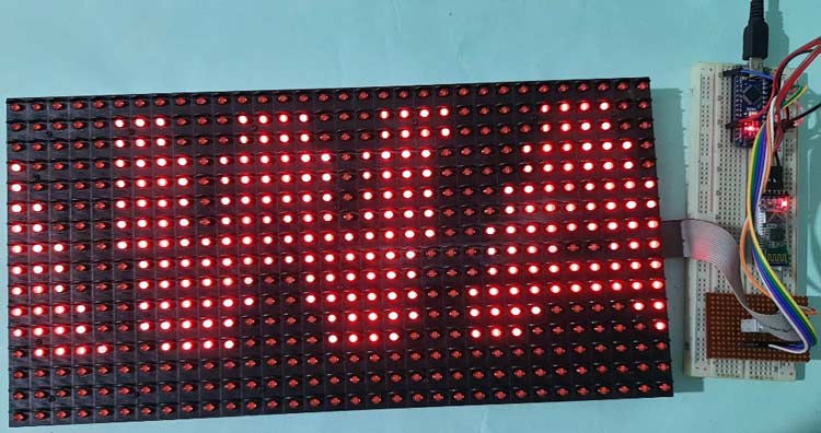 DIY Arduino Scoreboard using Outdoor P10 LED Matrix Display and Update ...