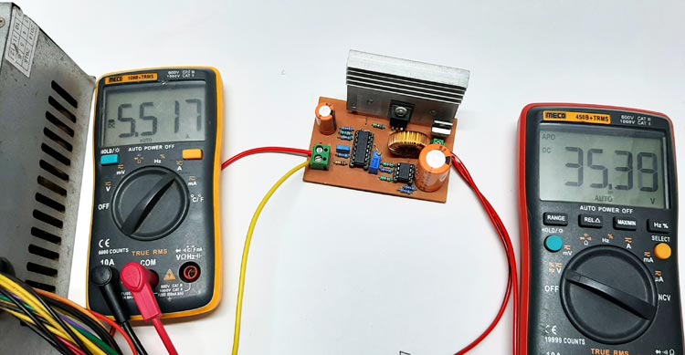 TL494 Buck-Boost Converter Working