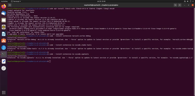 Visual Studio Code Installation from Linux Terminal