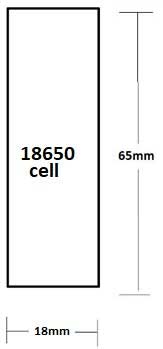 18650 Cell Dimensions