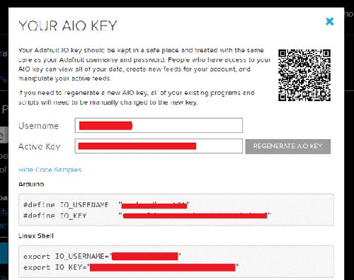 AIO Key on Adafruit IO