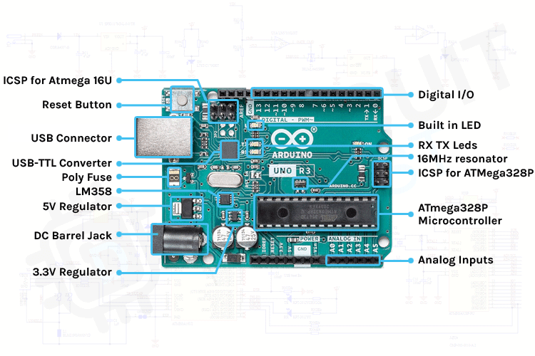 Arduino Uno R3 Microcontroller