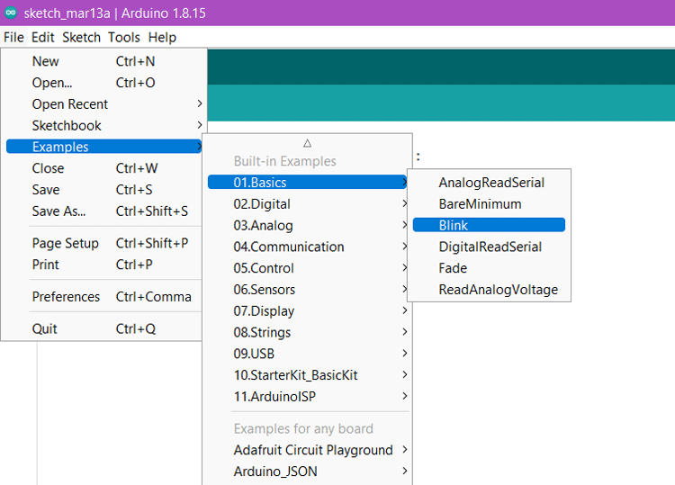 Arduino Example Code