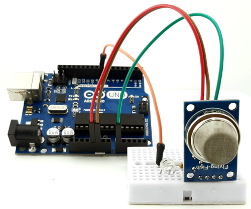 Arduino MQ 2 Gas Sensor Connections