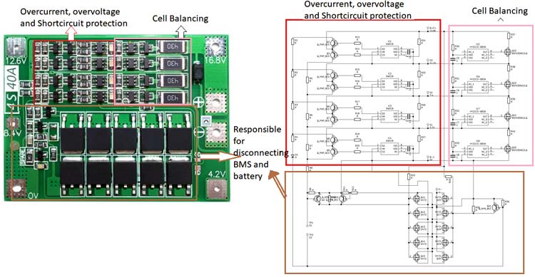 12v battery with 3S BMS module. Connection and operation. 