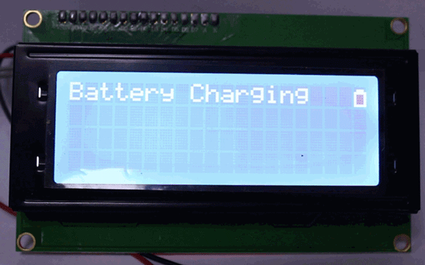 Battery Charging Animation on LCD using Raspberry Pi